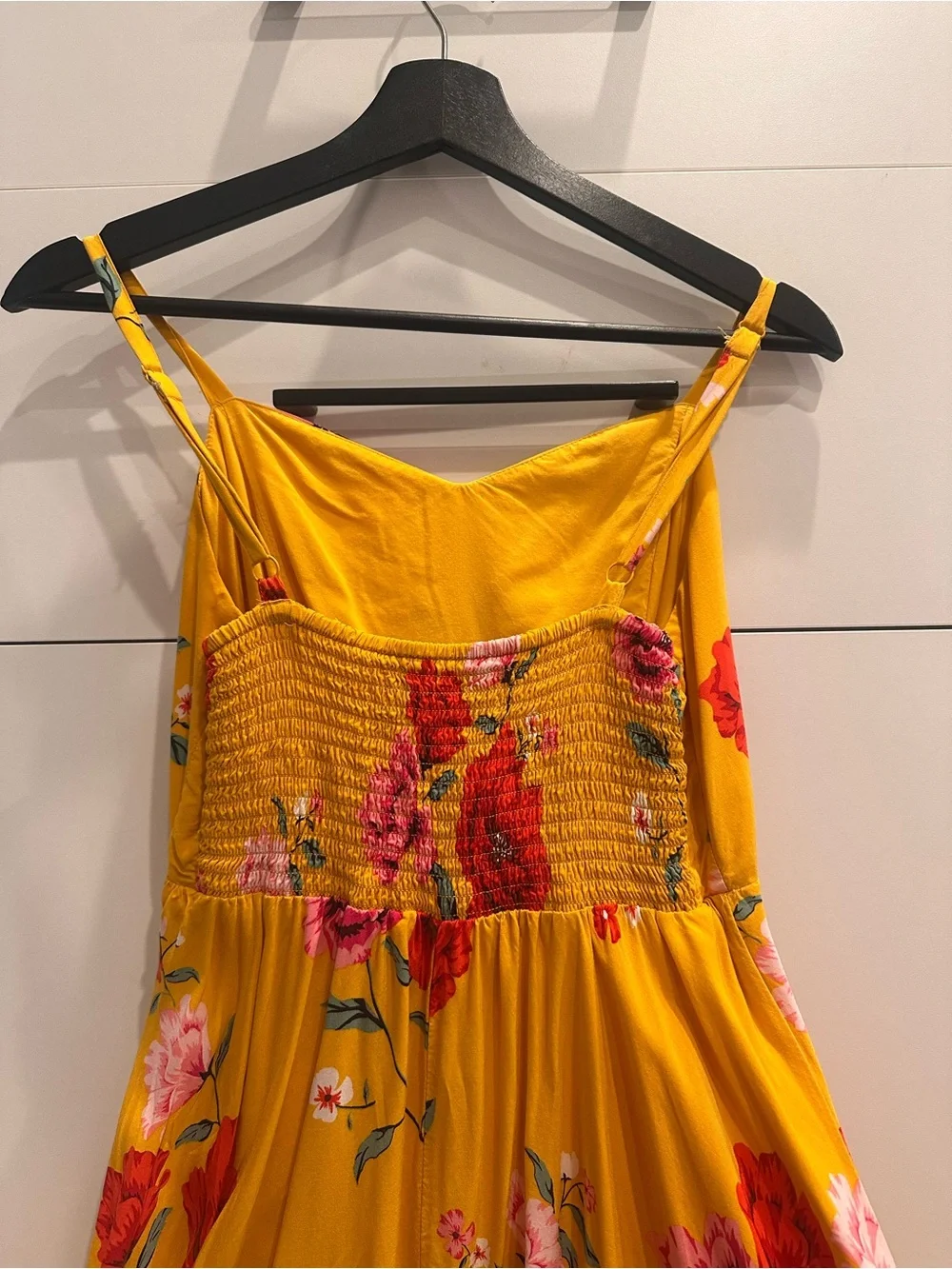 Old Navy Yellow Floral Spaghetti-Strap Dress